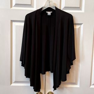 BLACK ANGEL WING SLEEVE CARDIGAN BY AMANDA LANE 3X